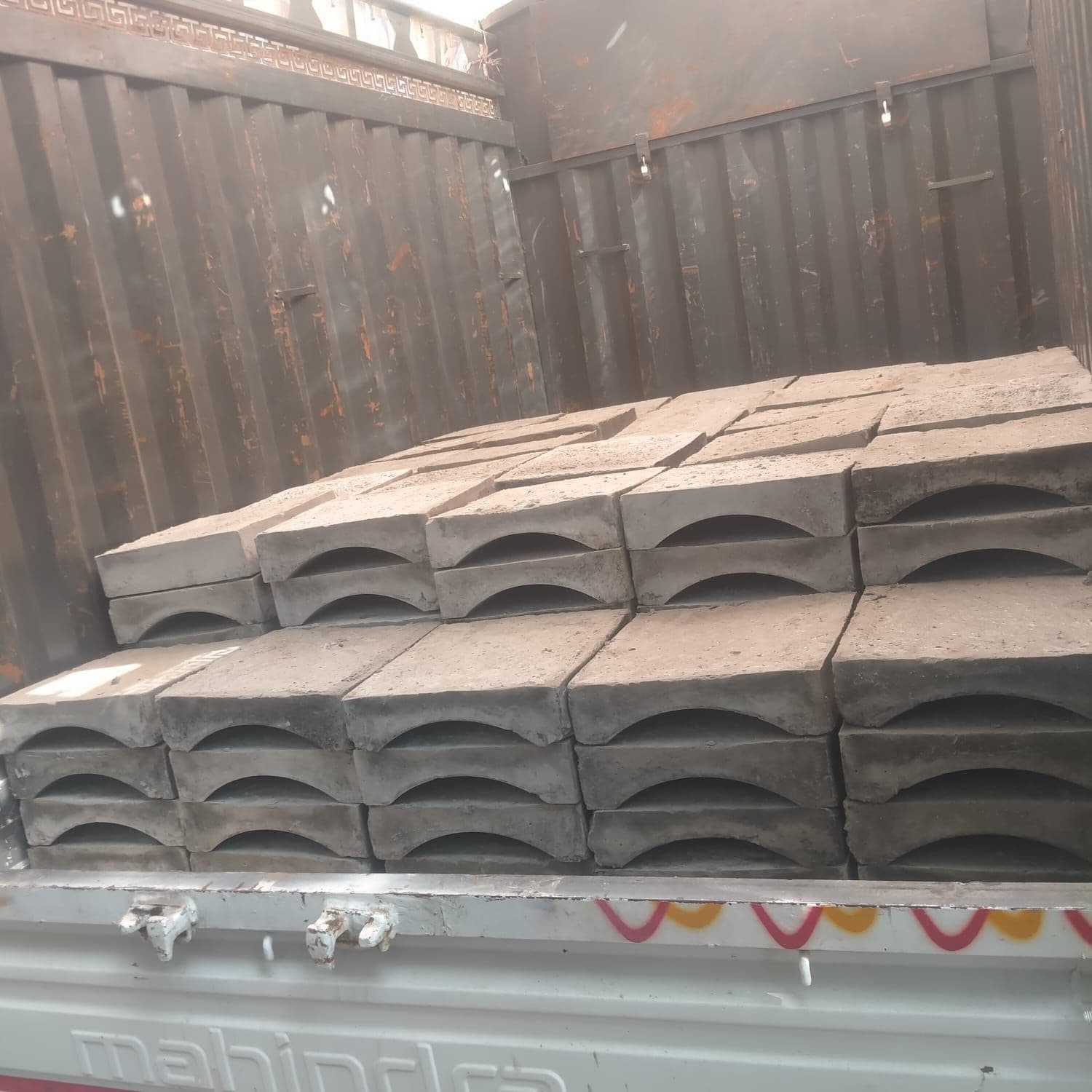Concrete saucer drain delivery at AR Precast